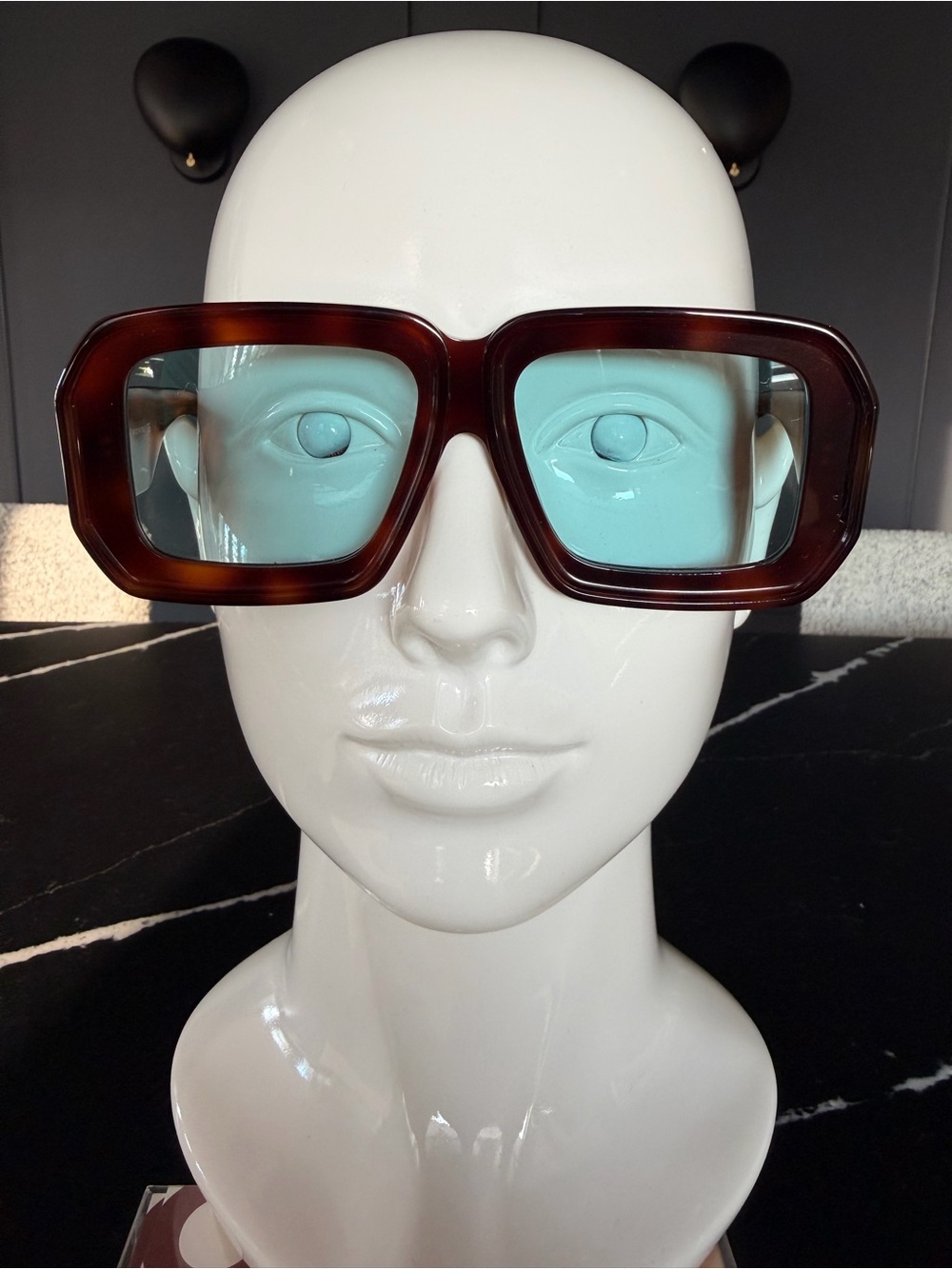 Loewe Oversized Square Tortoiseshell Frame Sunglasses - Brown